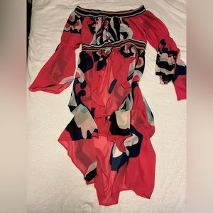 Pink & Blue High Low Top